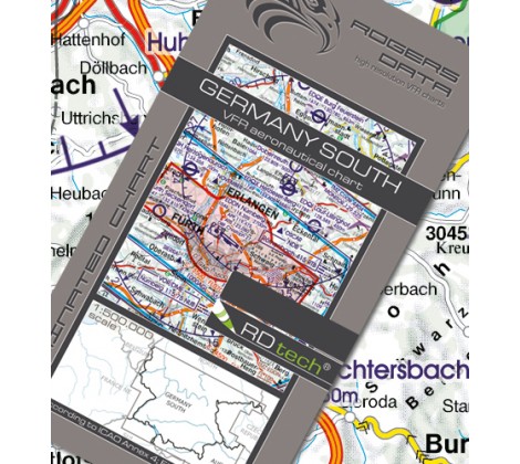 Sichtflugkarte Deutschland Süd 2024 - ROGERS DATA