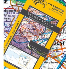 Sichtflugkarte Belgien & Luxemburg - 2024 ROGERS DATA