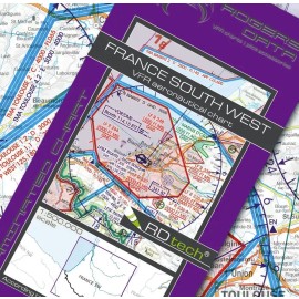 Sichtflugkarte Frankreich Süd-West 2024 - ROGERS DATA